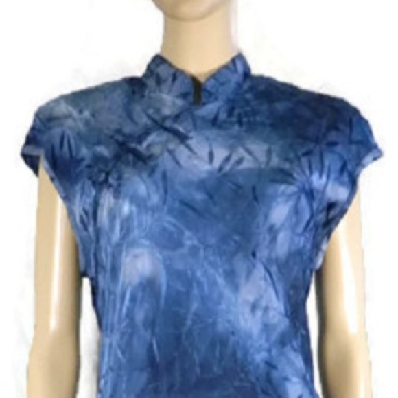 Michael Blair Blue Dress 12 - Picture 3 of 7